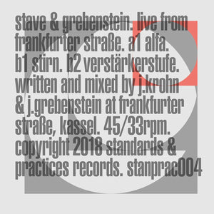 Stave & Grebenstein | Live From Frankfurter Straße (12") [STANPRAC004]