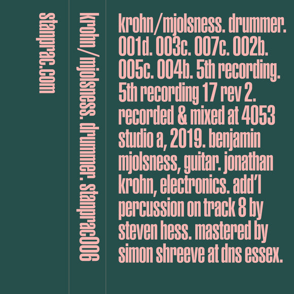 Krohn/Mjolsness | Drummer (CS) [STANPRAC006]